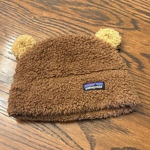 Patagonia Tan Fleece Hat with Ears
